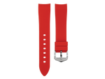Red Curved-Lug Silicone Strap