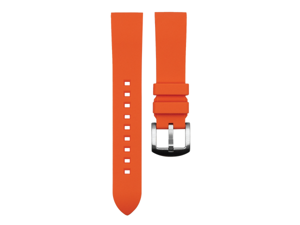 Orange Fluorocarbon Rubber Watch Strap