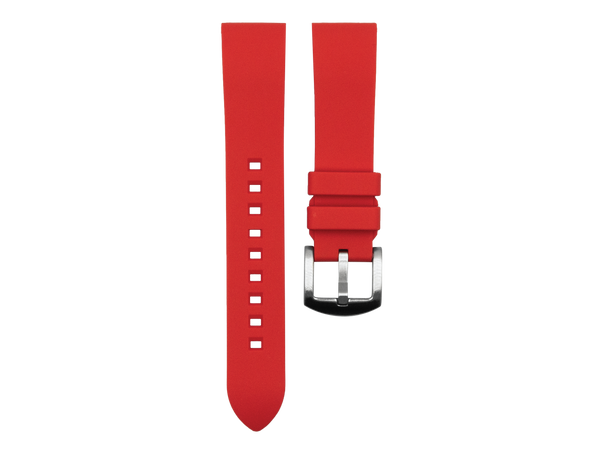 Red Fluorocarbon Rubber Watch Strap